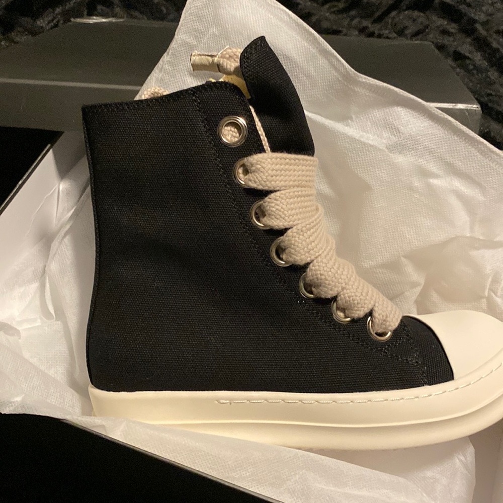 Rick Owens DRKSHDW Jumbo Lace High Black Rick Owen sneakers!!